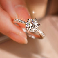 Moissanite Heart Promise Ring for Women – D Color Sterling Silver, Anniversary Gift