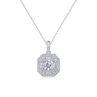 Moissanite Pendant Necklace – GRA Certified Birthday Gift Necklace in S925 Silver