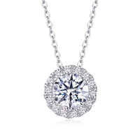 Moissanite Pendant Necklace – GRA Certified Birthday Gift Necklace in S925 Silver