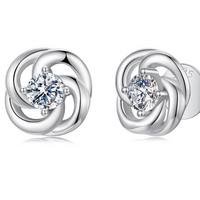 Four-Leaf Clover Lucky Charm Necklace & Earrings Set – Moissanite Gift for Her