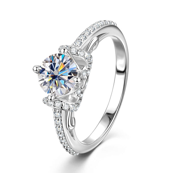 Elegant Moissanite engagement Ring- Proposal Ring