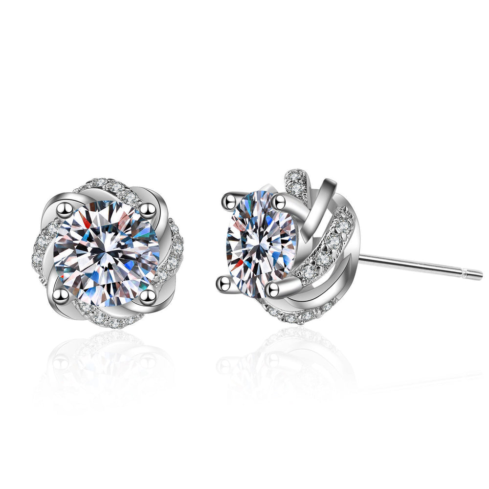 Zircon Stud Earrings for Women – Everyday & Gift Earrings in S925 Silver