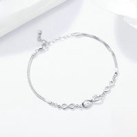 Infinity Love Bracelet – Romantic Anniversary Gift Bracelet in Platinum S925 Silver