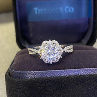 Moissanite engagement ring