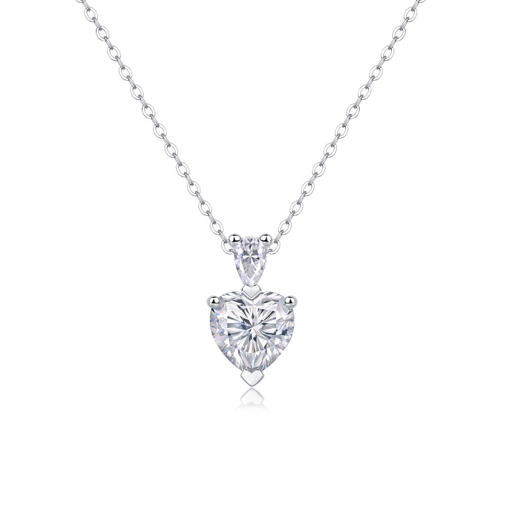 Moissanite Pendant Necklace – GRA Certified Birthday Gift Necklace in S925 Silver