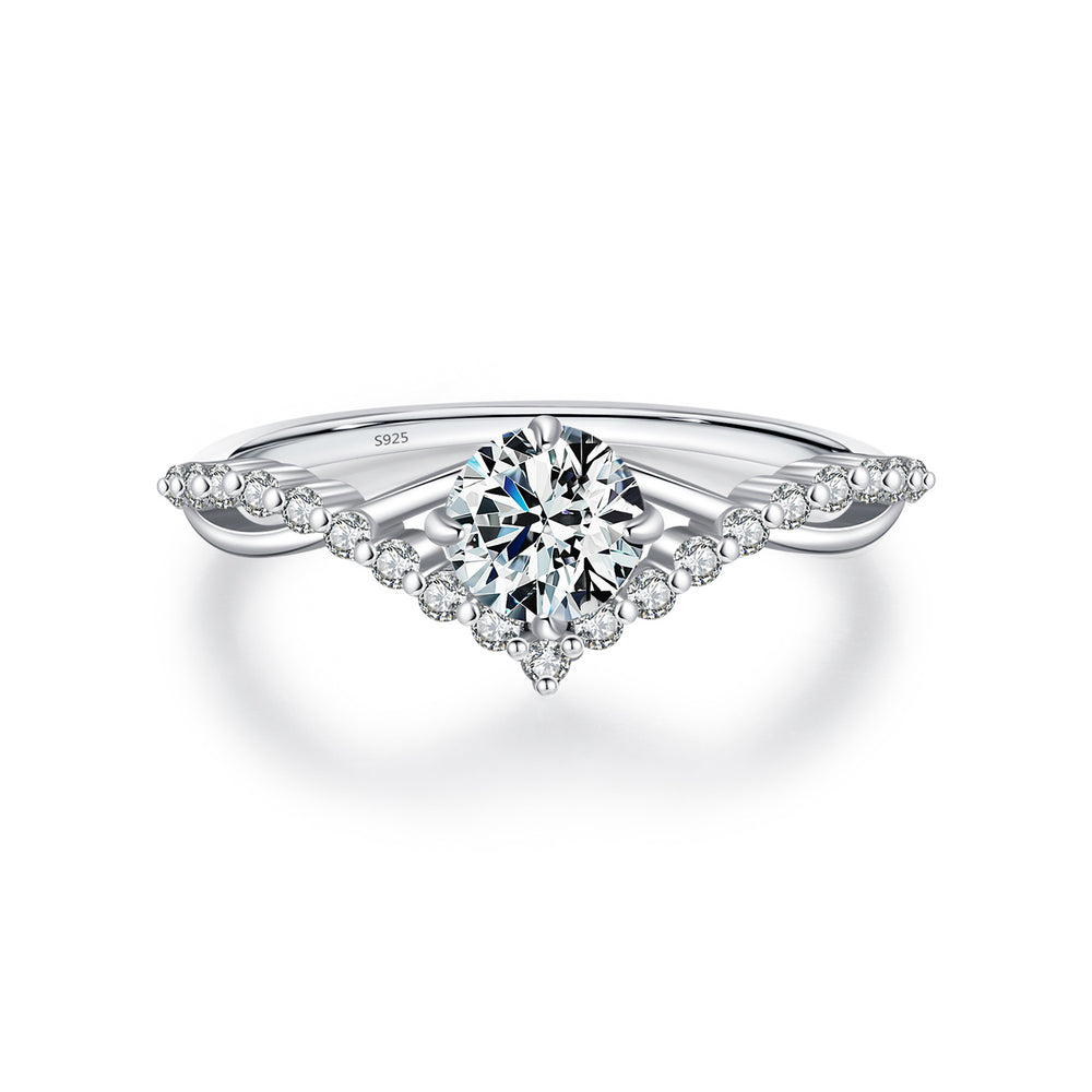 Moissanite Daily Wear Ring – Minimalist Promise Ring in S925 Sterling Silver