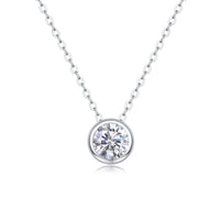 Moissanite Pendant Necklace – GRA Certified Birthday Gift Necklace in S925 Silver