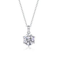 Moissanite Pendant Necklace – GRA Certified Birthday Gift Necklace in S925 Silver