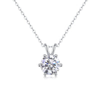 Moissanite Pendant Necklace – GRA Certified Birthday Gift Necklace in S925 Silver