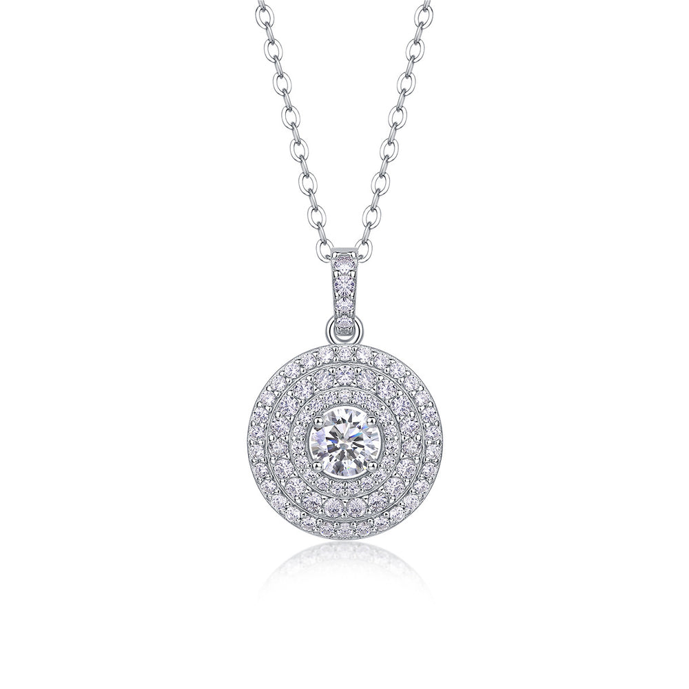 Moissanite Pendant Necklace – GRA Certified Birthday Gift Necklace in S925 Silver