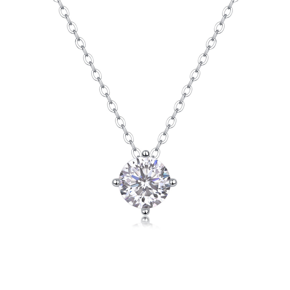 Moissanite Pendant Necklace – GRA Certified Birthday Gift Necklace in S925 Silver
