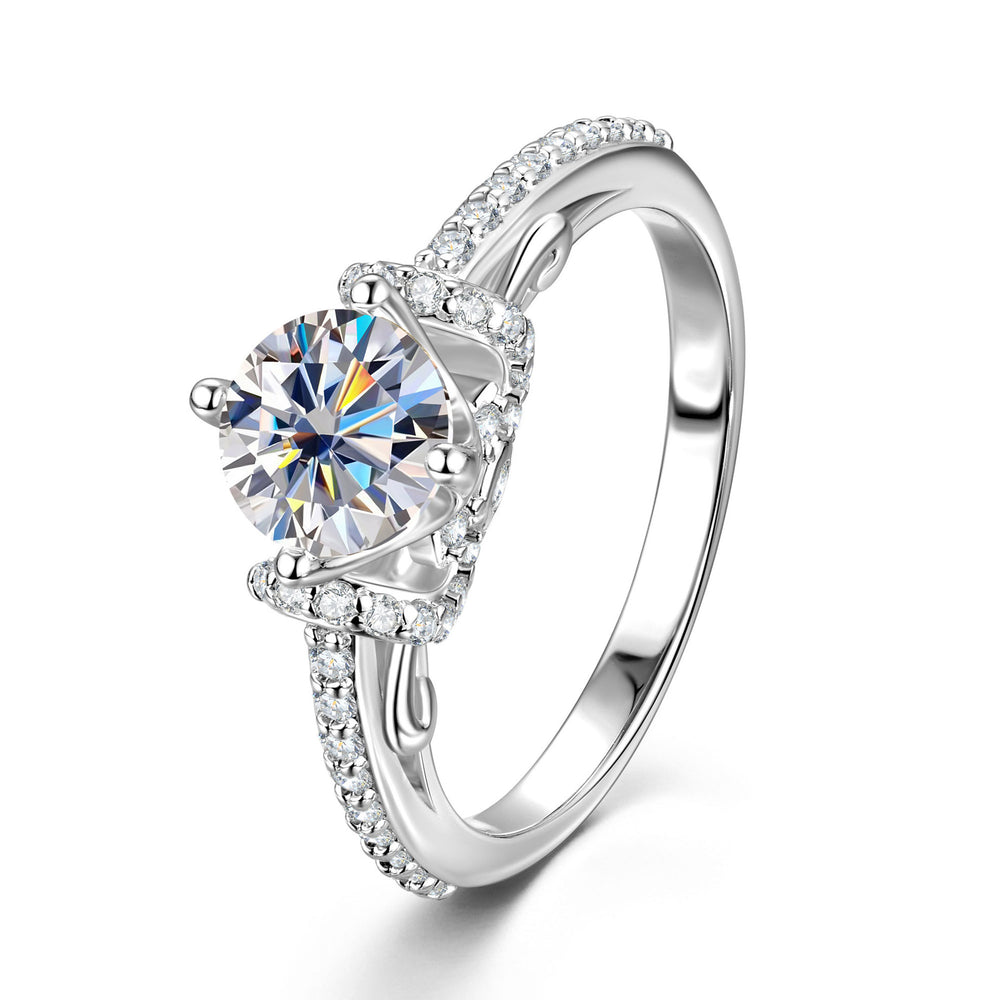 Elegant Moissanite engagement Ring- Proposal Ring
