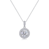 Moissanite Pendant Necklace – GRA Certified Birthday Gift Necklace in S925 Silver