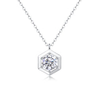 Moissanite Pendant Necklace – GRA Certified Birthday Gift Necklace in S925 Silver