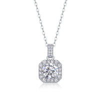 Moissanite Pendant Necklace – GRA Certified Birthday Gift Necklace in S925 Silver
