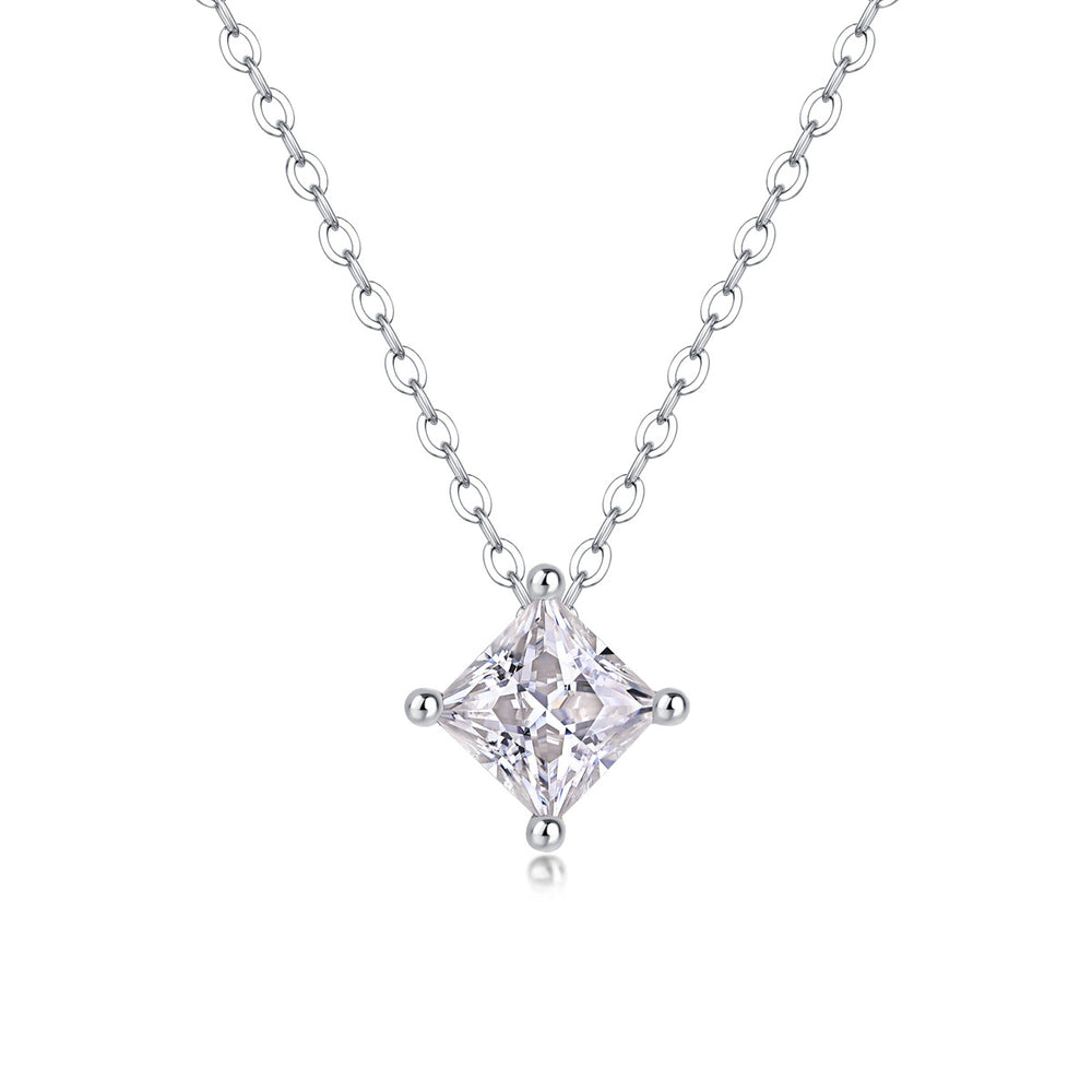 Moissanite Pendant Necklace – GRA Certified Birthday Gift Necklace in S925 Silver