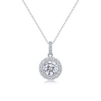 Moissanite Pendant Necklace – GRA Certified Birthday Gift Necklace in S925 Silver