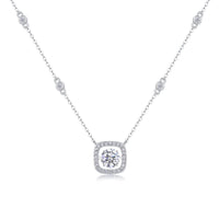 Moissanite Pendant Necklace – GRA Certified Birthday Gift Necklace in S925 Silver