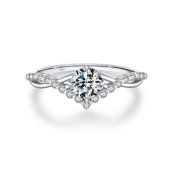 Moissanite Daily Wear Ring – Minimalist Promise Ring in S925 Sterling Silver
