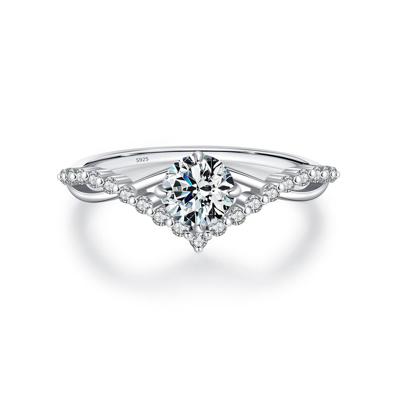 Moissanite Daily Wear Ring – Minimalist Promise Ring in S925 Sterling Silver