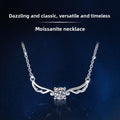 Angel Wings Moissanite Silver Necklace
