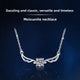 Angel Wings Moissanite Silver Necklace