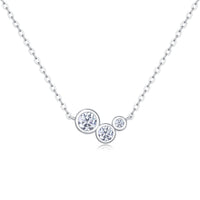 Moissanite Pendant Necklace – GRA Certified Birthday Gift Necklace in S925 Silver