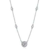 Moissanite Pendant Necklace – GRA Certified Birthday Gift Necklace in S925 Silver