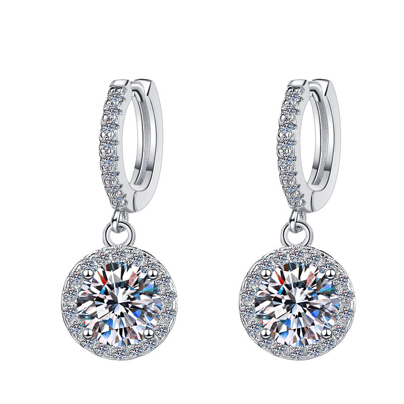 Moissanite Bridal Jewelry Set – Wedding Ring, Necklace, Earrings & Bracelet in S925 Silver