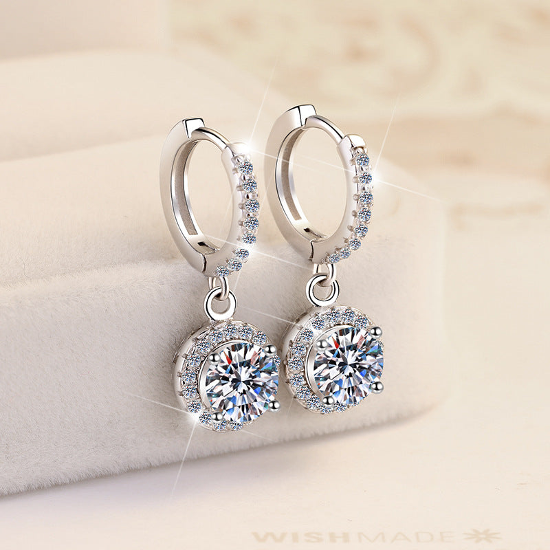 Moissanite Bridal Jewelry Set – Wedding Ring, Necklace, Earrings & Bracelet in S925 Silver