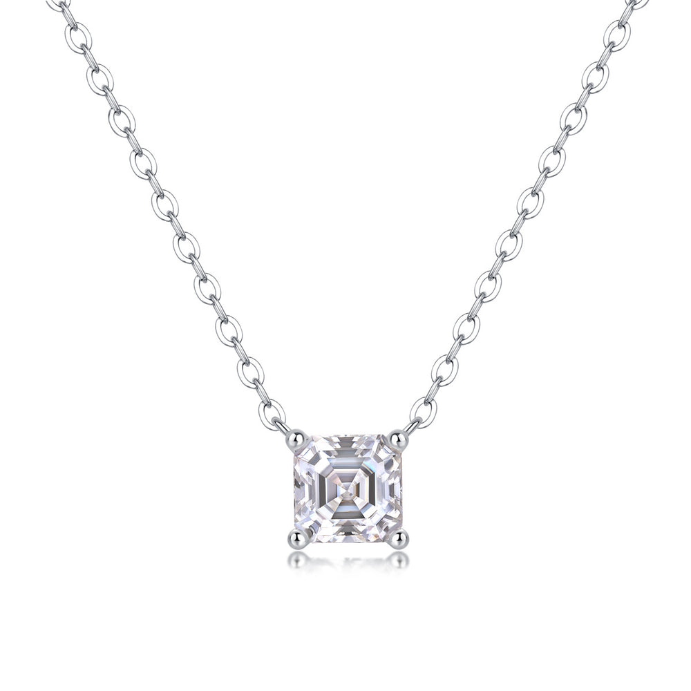 Moissanite Pendant Necklace – GRA Certified Birthday Gift Necklace in S925 Silver