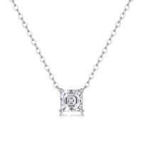 Moissanite Pendant Necklace – GRA Certified Birthday Gift Necklace in S925 Silver