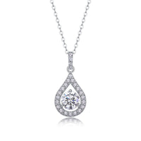 Moissanite Pendant Necklace – GRA Certified Birthday Gift Necklace in S925 Silver