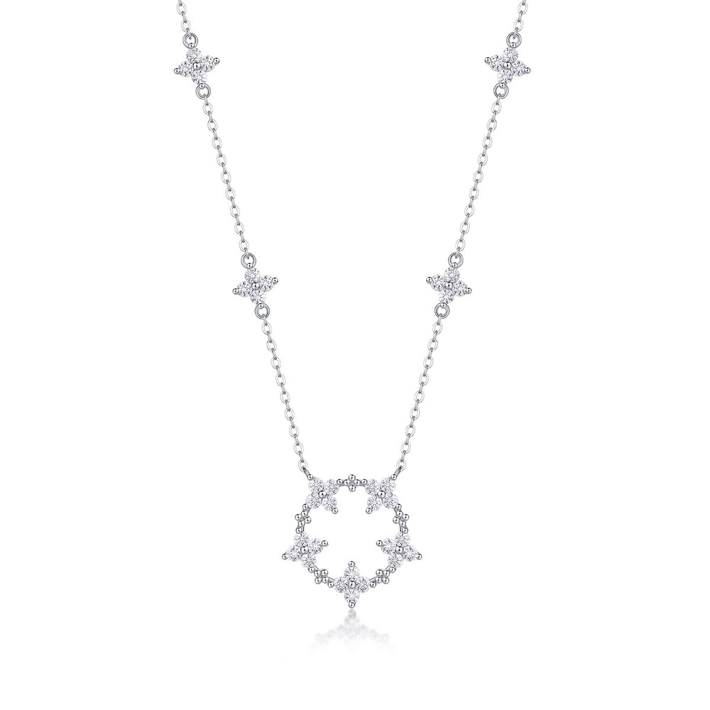 Moissanite Pendant Necklace – GRA Certified Birthday Gift Necklace in S925 Silver
