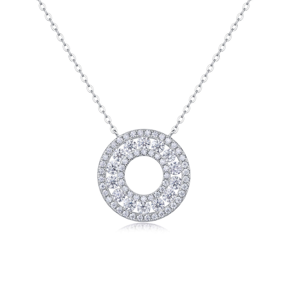 Moissanite Pendant Necklace – GRA Certified Birthday Gift Necklace in S925 Silver