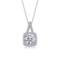 Moissanite Pendant Necklace – GRA Certified Birthday Gift Necklace in S925 Silver