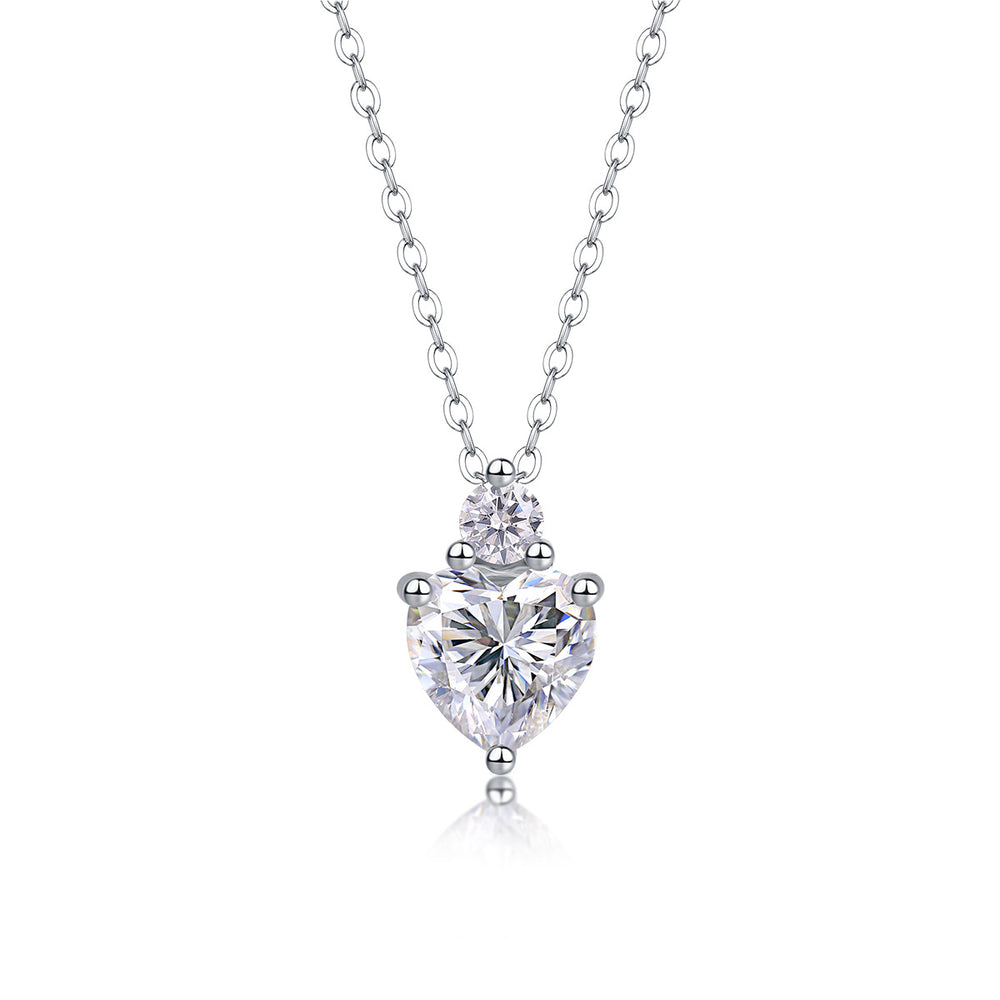 Moissanite Pendant Necklace – GRA Certified Birthday Gift Necklace in S925 Silver