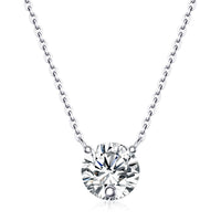 Moissanite Pendant Necklace – GRA Certified Birthday Gift Necklace in S925 Silver