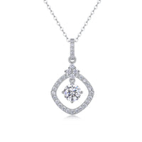 Moissanite Pendant Necklace – GRA Certified Birthday Gift Necklace in S925 Silver