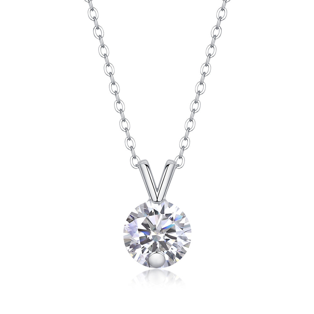 Moissanite Pendant Necklace – GRA Certified Birthday Gift Necklace in S925 Silver
