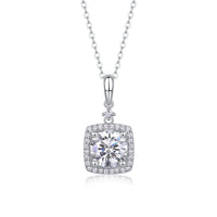 Moissanite Pendant Necklace – GRA Certified Birthday Gift Necklace in S925 Silver