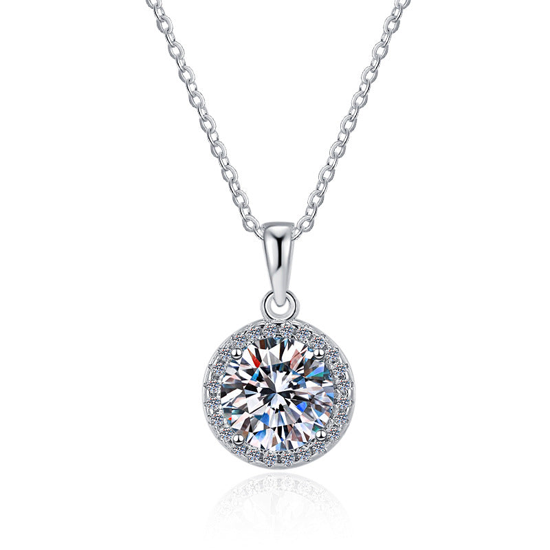 Moissanite Bridal Jewelry Set – Wedding Ring, Necklace, Earrings & Bracelet in S925 Silver