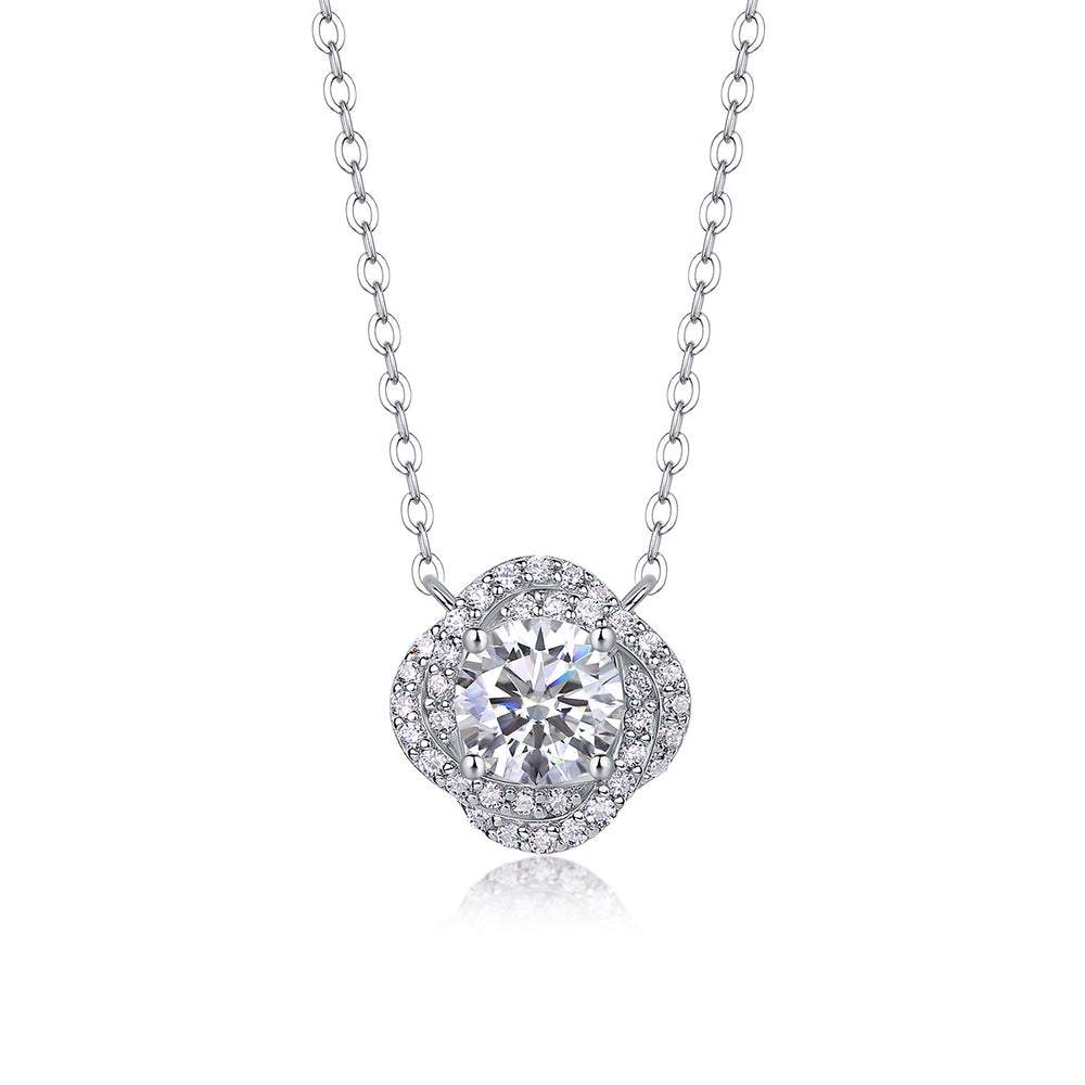 Moissanite Pendant Necklace – GRA Certified Birthday Gift Necklace in S925 Silver