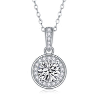 Moissanite Pendant Necklace – GRA Certified Birthday Gift Necklace in S925 Silver